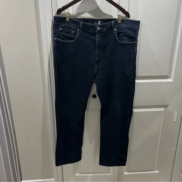 🧡 7 for all mankind straight men’s blue denim jeans