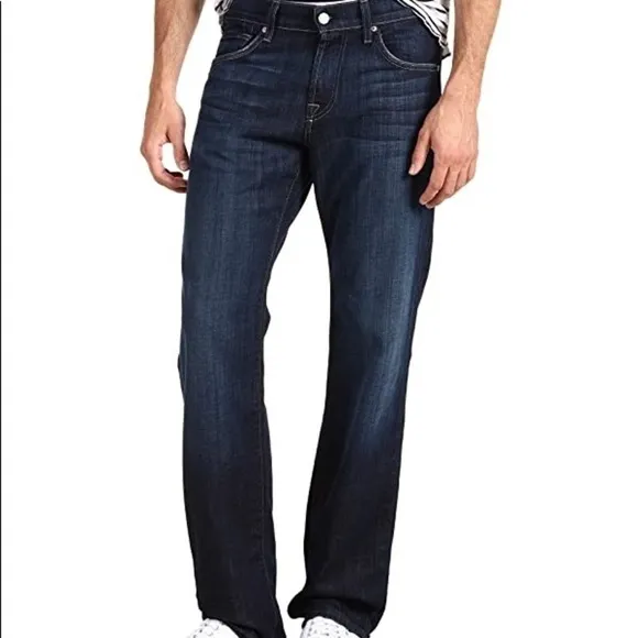 7 FOR ALL MANKIND austyn relaxed straight fit jeans los angeles dark blue jeans
          
      NWT