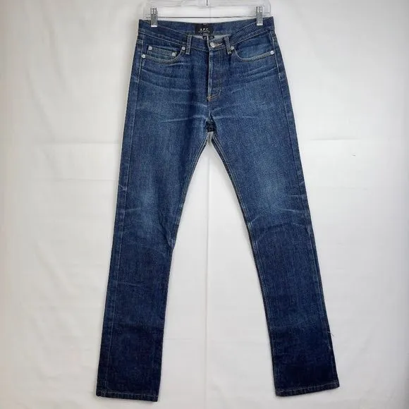A.P.C New Cure Button Fly Lavage Jeans Size 29