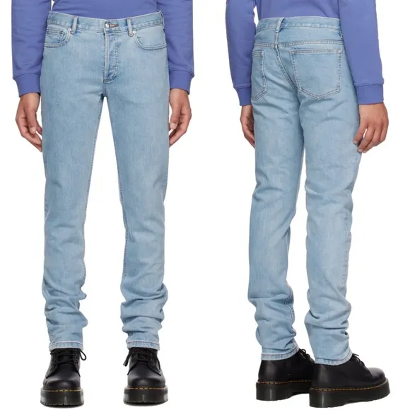 NEW A.P.C. Blue Petit New Standard Jeans, Size 24