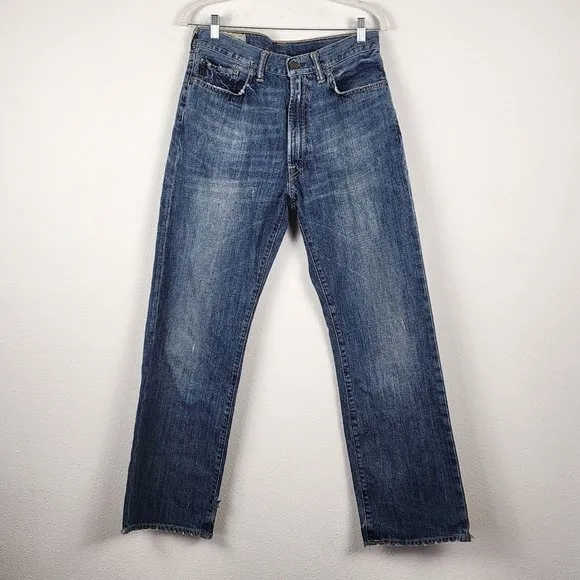 Vintage Abercrombie & Fitch Mens Sz 30x32 Saranac Boot Cut Jeans Denim Blue NWOT