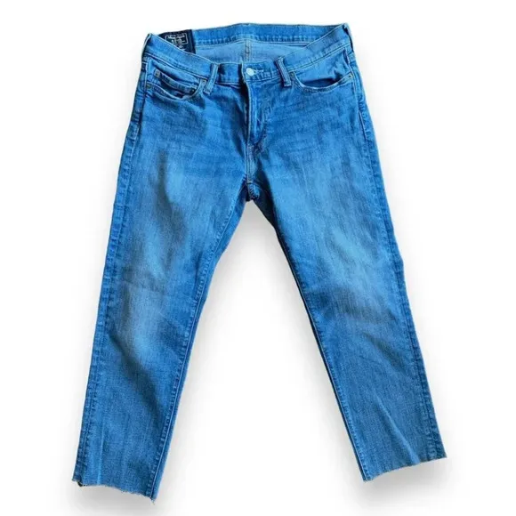 Abercrombie & Fitch Langdon Skinny Medium Wash Jeans Size 30 x 30 Hemmed