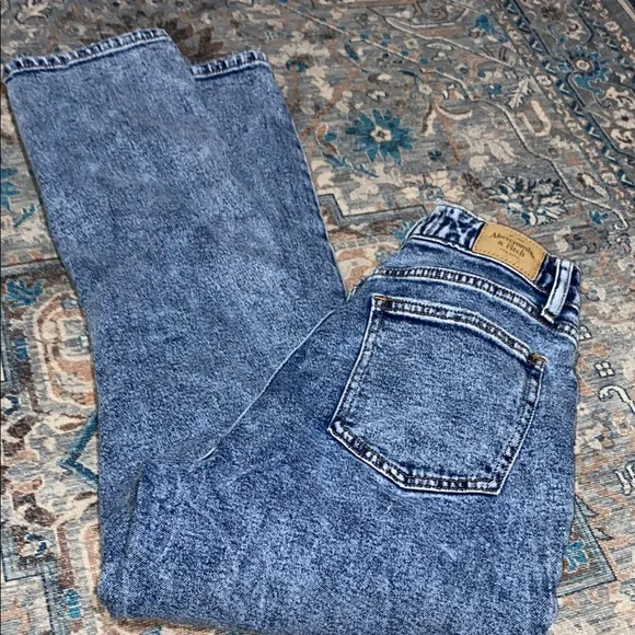 Abercrombie & Fitch Blue Straight Jeans Retro Wash