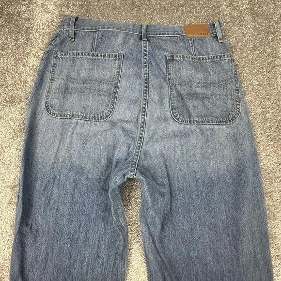 Abel Baggy Jeans Womens 32 (32x30.5) Relaxed Denim Blue 90's 00's Y2K Outdoors
