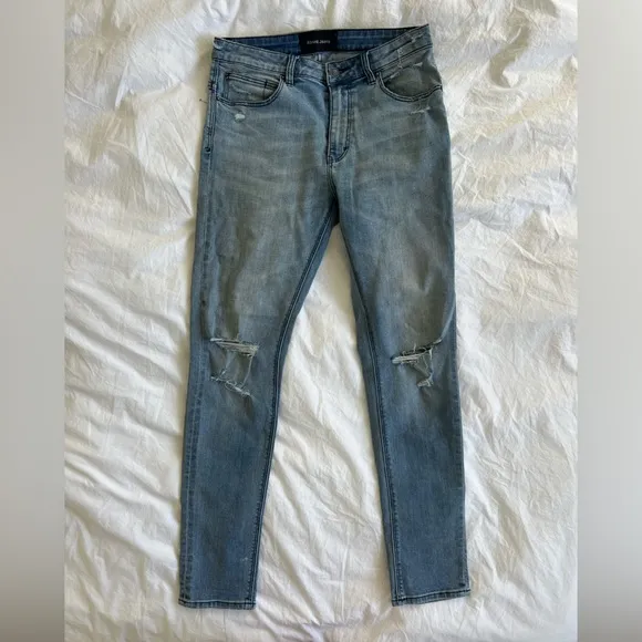 Men’s light wash skinny leg Abrand Jeans