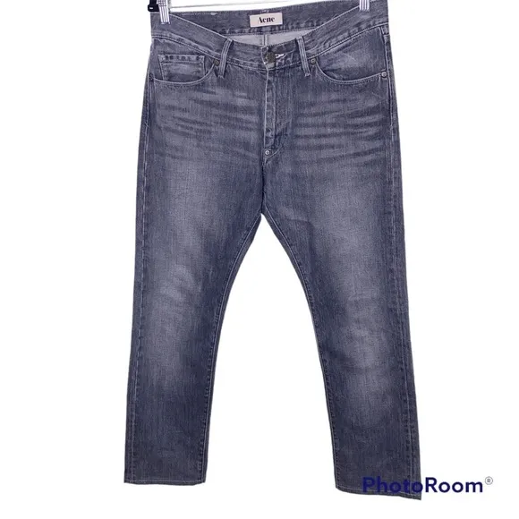 Acne Mod Black Smudge Jeans Size 34x30