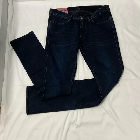 ACNE STUDIO MEN’S BLUE BLACK KONST FLORAGATAN 13 STOCKHOLM JEANS.SIZE-34/34