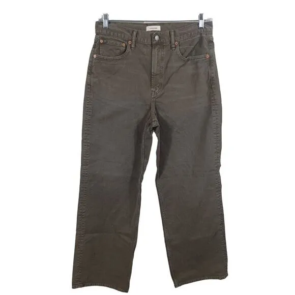 American Eagle 77 Stovepipe Mens Size 12 Gray Straight Cut Low Rise Denim Jeans