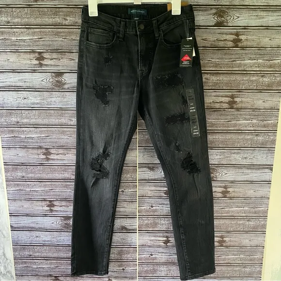 NWT Men's Aeropostale Distressed Skinny Jeans Size 29W x 30L
          
      NWT