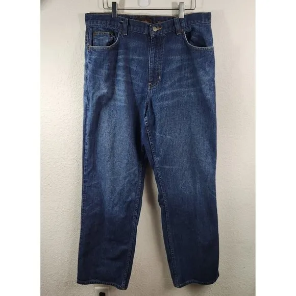 Y2K Aeropostale Jeans Mens 35x34 Blue Medium Wash Relaxed Fit Straight Leg Denim