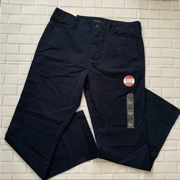 Mens Aeropostale  Pants 32x32 Relaxed Navy Blue NWT
          
      NWT