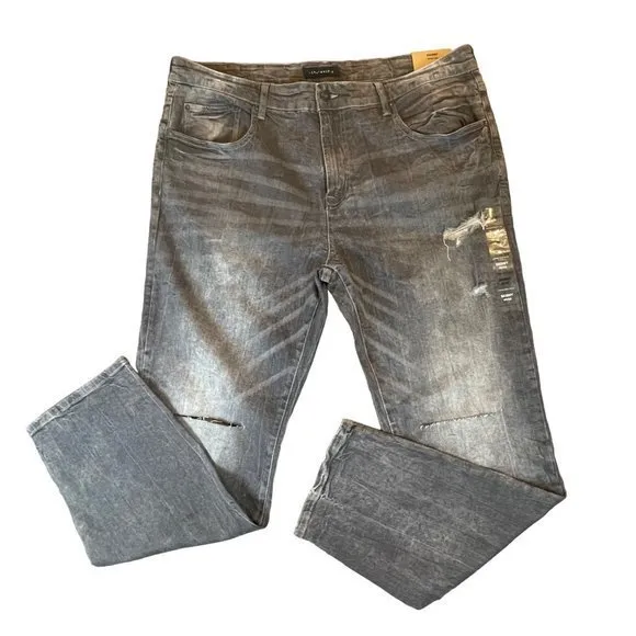 Mens NEW WITH TAGS! Aeropostale Skinny Grey Jeans 40 x 32 Distressed‎
          
      NWT