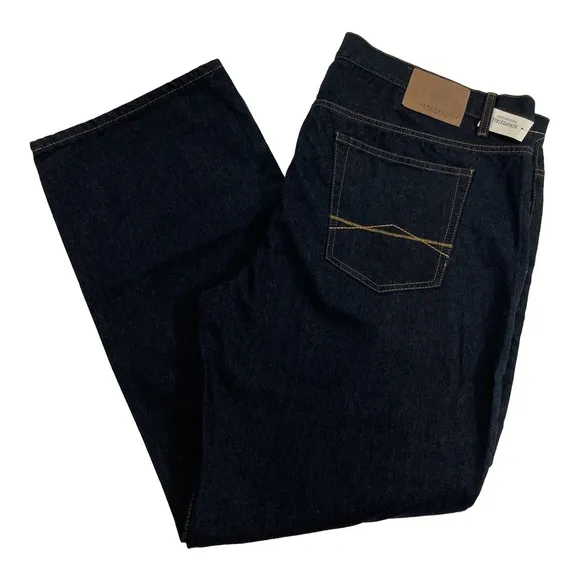 Aeropostale Men's Slim Straight Button Fly Jeans 42 / 32 Dark Blue Denim
          
      NWT