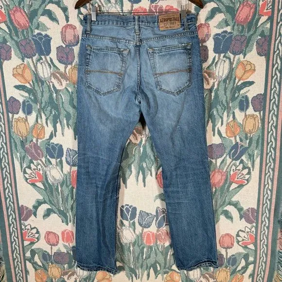 Original Quality Aeropostale Essex Men's Straight Leg Jeans Blue Size 30x32