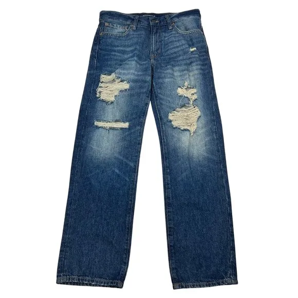 Aeropostale Men’s Relaxed Fit Jeans Distressed Size 27x28