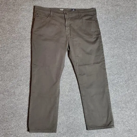 AG Everett Slim Straight Leg 40x34 (Meas 41x28 12" Rise) Dark Gray Jeans A10