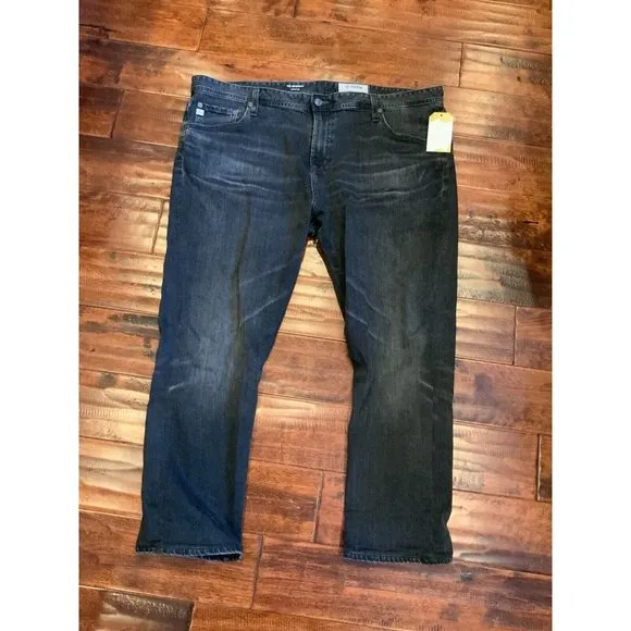 Adriano Goldschmied Men's "The Graduate" Black Tailored Leg Denim Jeans, Size 42