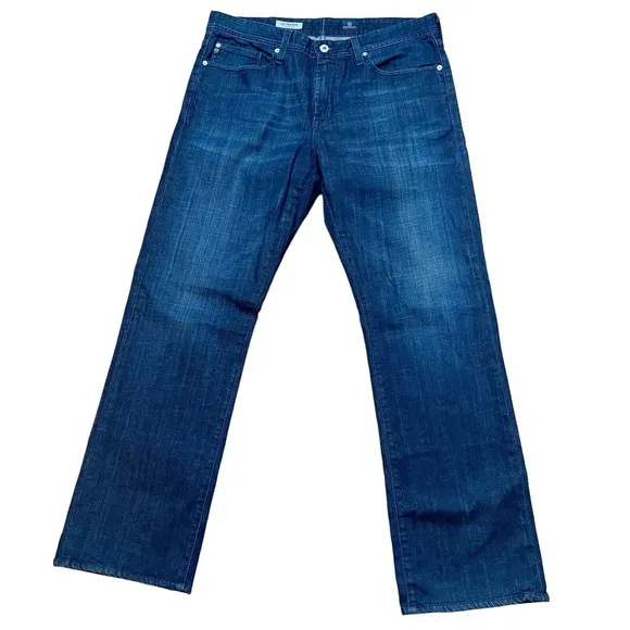 AG Adriano Goldschmied Protege Mens Jeans 36 x 32 Straight Leg Dark Wash READ DE