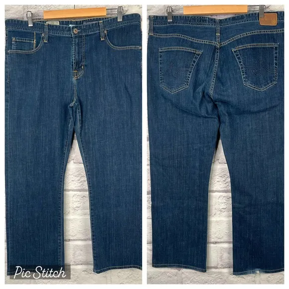 AG ADRIANO GOLDSCHMIED Men's 40 x 28 The Protégé Blue Denim Jeans Dark Wash USA