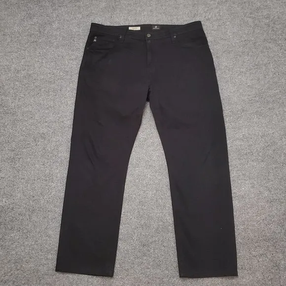 AG The Graduate Tailored Leg 38x32 (Meas 39x30.5 12" Rise) Black Twill Jeans A11