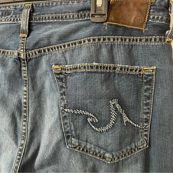 AG Adriano Goldschmied The Hero Jeans Men's 38x34 Relaxed Fit Wide Leg Pants USA