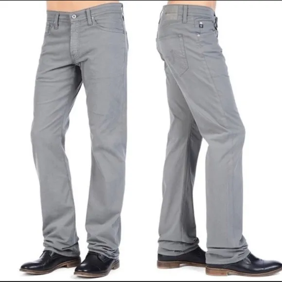 AG Adriano Goldschmied The Protege Straight Leg Jeans 5-Pocket Denim Gray 42x34