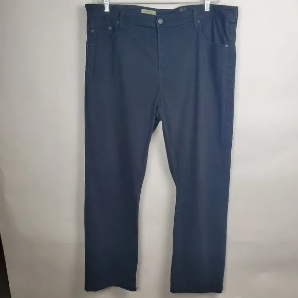ag adriano goldschmied the protege straight leg jeans Mens big tall 42x34 Black