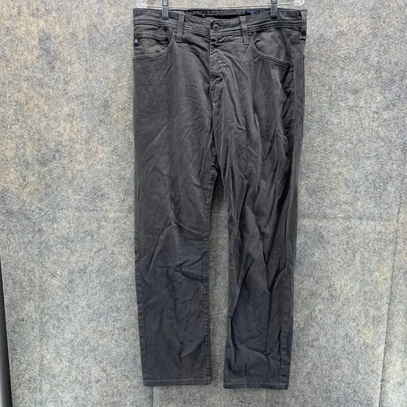 Adriano Goldshimied Jeans Men's 34x32 Adult Gray Denim Pants Outdoors Cotton