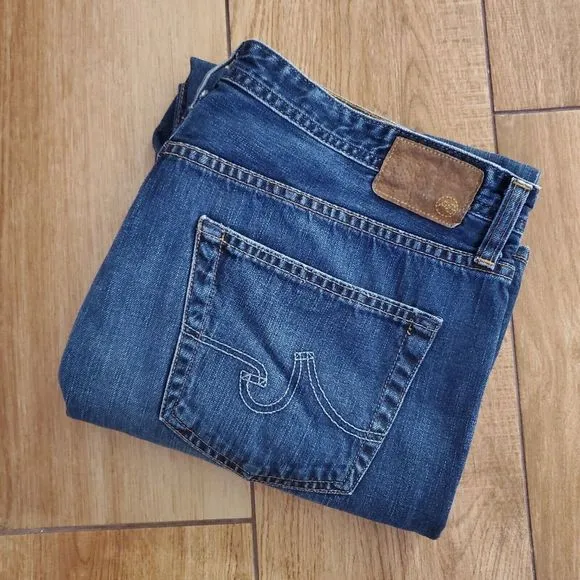 AG Adriano Goldschmied‎ Jeans Mens *35x31 Blue Hero Straight Made in USA Denim