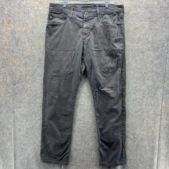 Adriano Goldschmied Jeans Mens 34x32 Gray Denim The Graduate Tailored Leg