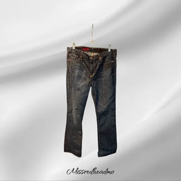 Ag Adriano Goldschmied Blue Bootcut Jeans Vintage Wash