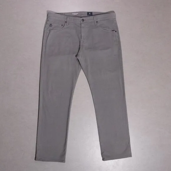 AG Adriano Goldschmied The Matchbox Slim Straight Gray Pants Jeans 36x30 (37x30)
