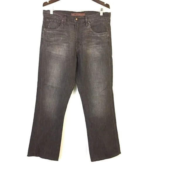Agave cotton linen jeans grey relaxed straight 32