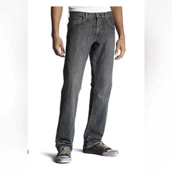 AGAVE MADE IN USA Classic Straight Gringo Jeans in Blue Brown Flex Size 34 $198