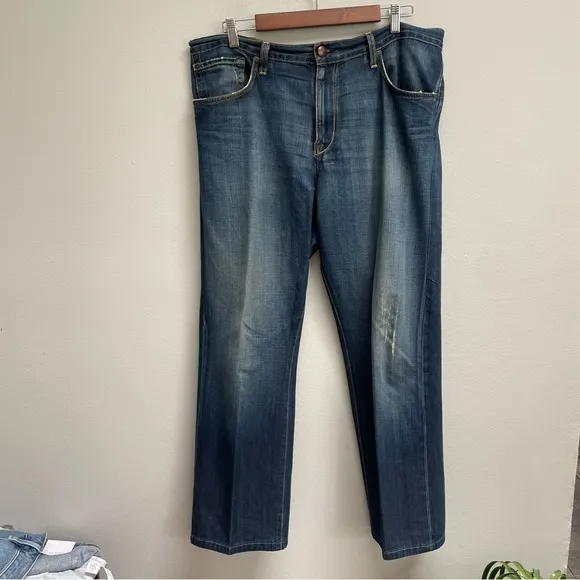 Agave men’s jeans relaxed straight distressed size 38