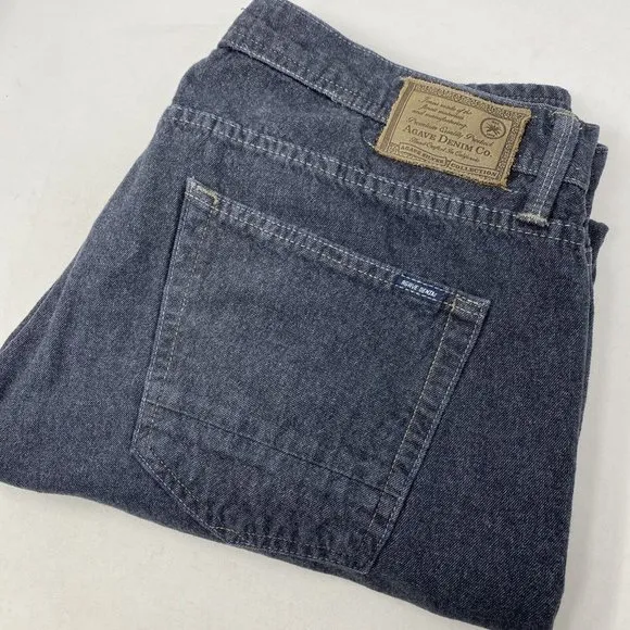 Agave Denim Smith Men's 38 Pragmatist‎ Charcoal Gray Straight Leg Jeans