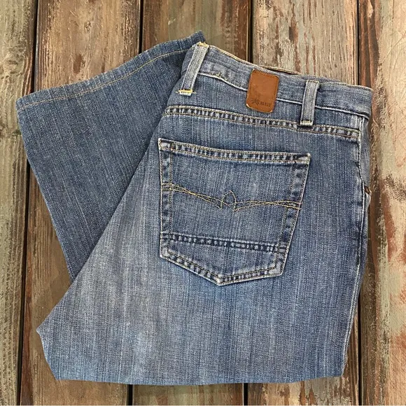 Agave 34x32 Waterman Relaxed Fit Straight Mens Jeans Logo Non-Stretch