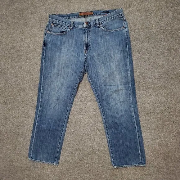 Agave Gringo 38 Short (Meas 37x28.5 10.5" Mid Rise) Straight Med Wash Jeans A2