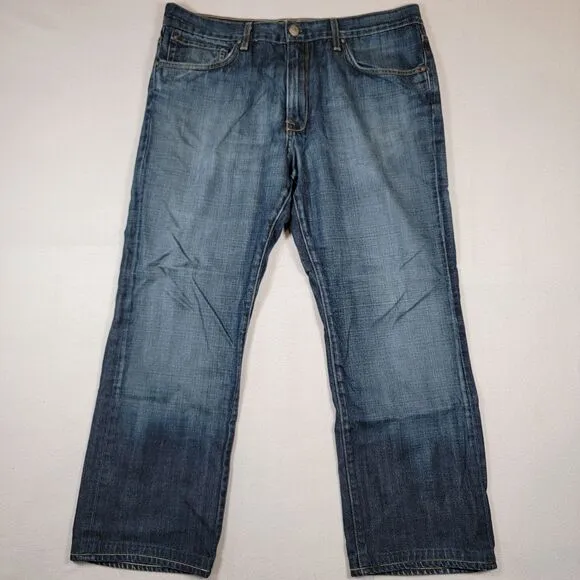 Agave Mens Jean Gringo Sand Dollar Supima Cotton Classic Straight Sz 38 (37 act)