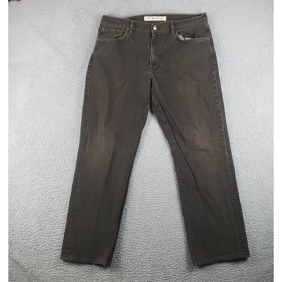 Agave Copper Jeans Mens 37x31 Brown Waterman Relaxed Straight Soft Made In USA