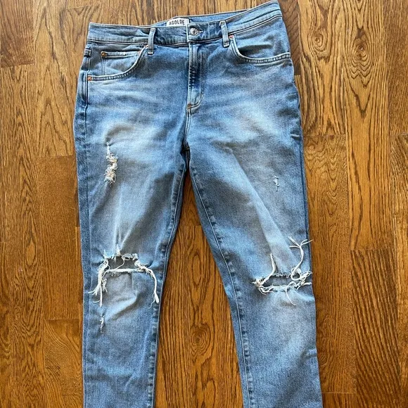 Agolde Premium Light Wash Distressed Skinny Jeans Men’s Size 31