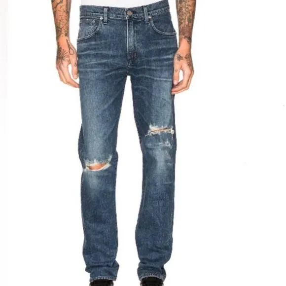 New Agolde Blade Men's Skinny Sonic Destruct Distressed Ripped Jeans Size 32
          
      NWT