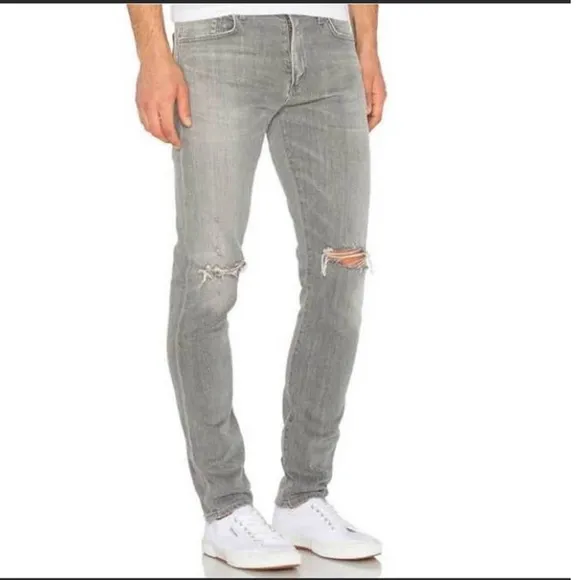 New Agolde Los Angeles Premium Bedford Men's Slim Fit Distressed Jeans Size 30