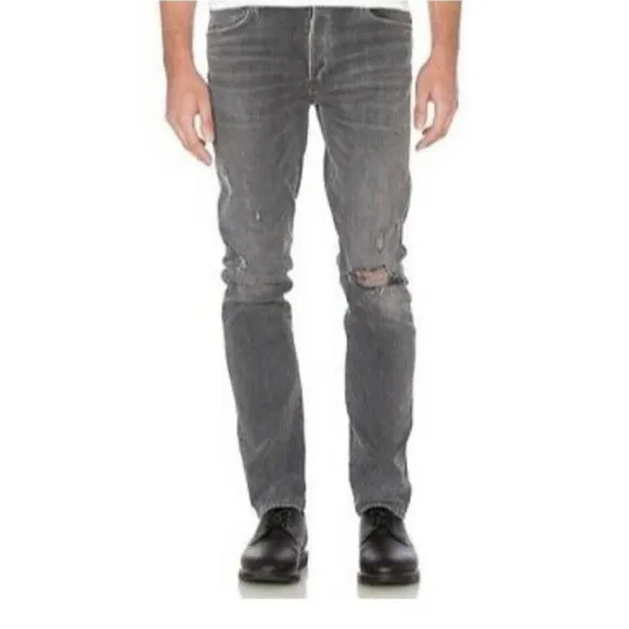 New Agolde LA Premium Bowery Men's Gray Super Skinny Distressed Jeans Size 29
          
      NWT