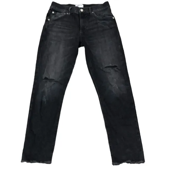 AGOLDE Blade Slim Jeans Size 29 29x28 Underground Destruct Dark Gray Distressed