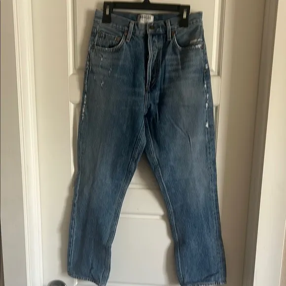 Agolde Blue Straight Jeans Timeless Style