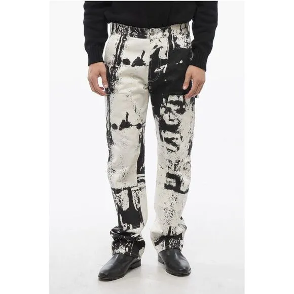 Alexander McQueen 5-Pocketed SKULL Printed Denim Men's Pants
          
      NWT