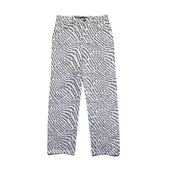 Alexander Wang optical illusion logo denim