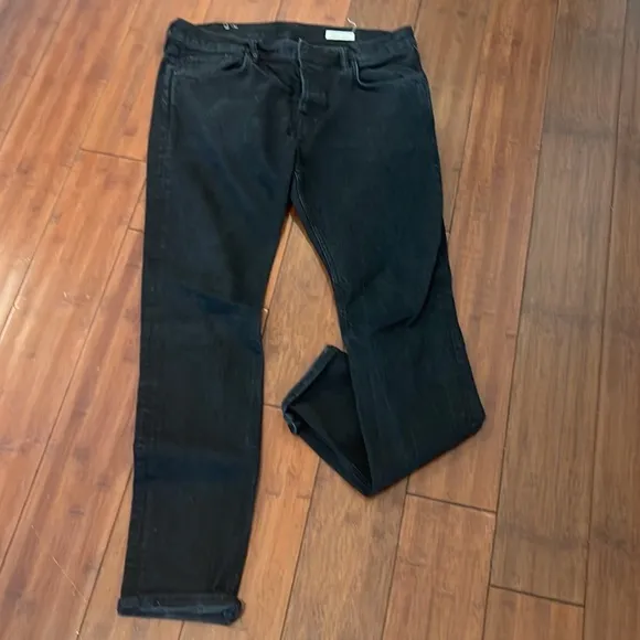 AllSAINTS black jeans, front buttons size 36, length 32 slightly used For men’s