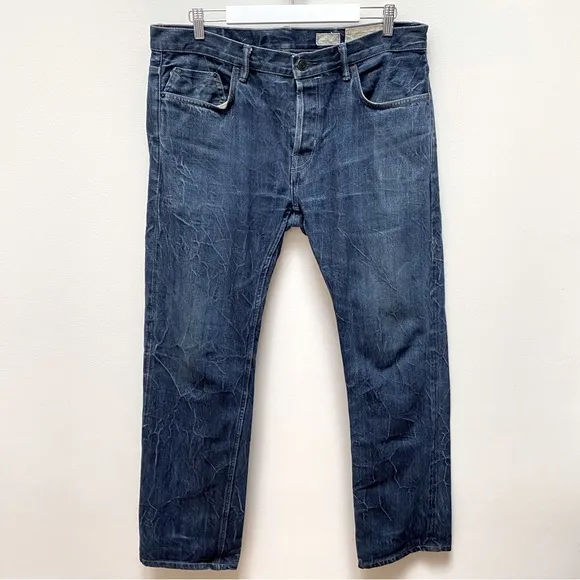 Allsaints Sailor Jeans Selvedge Dark Wash Men's Size 36x32